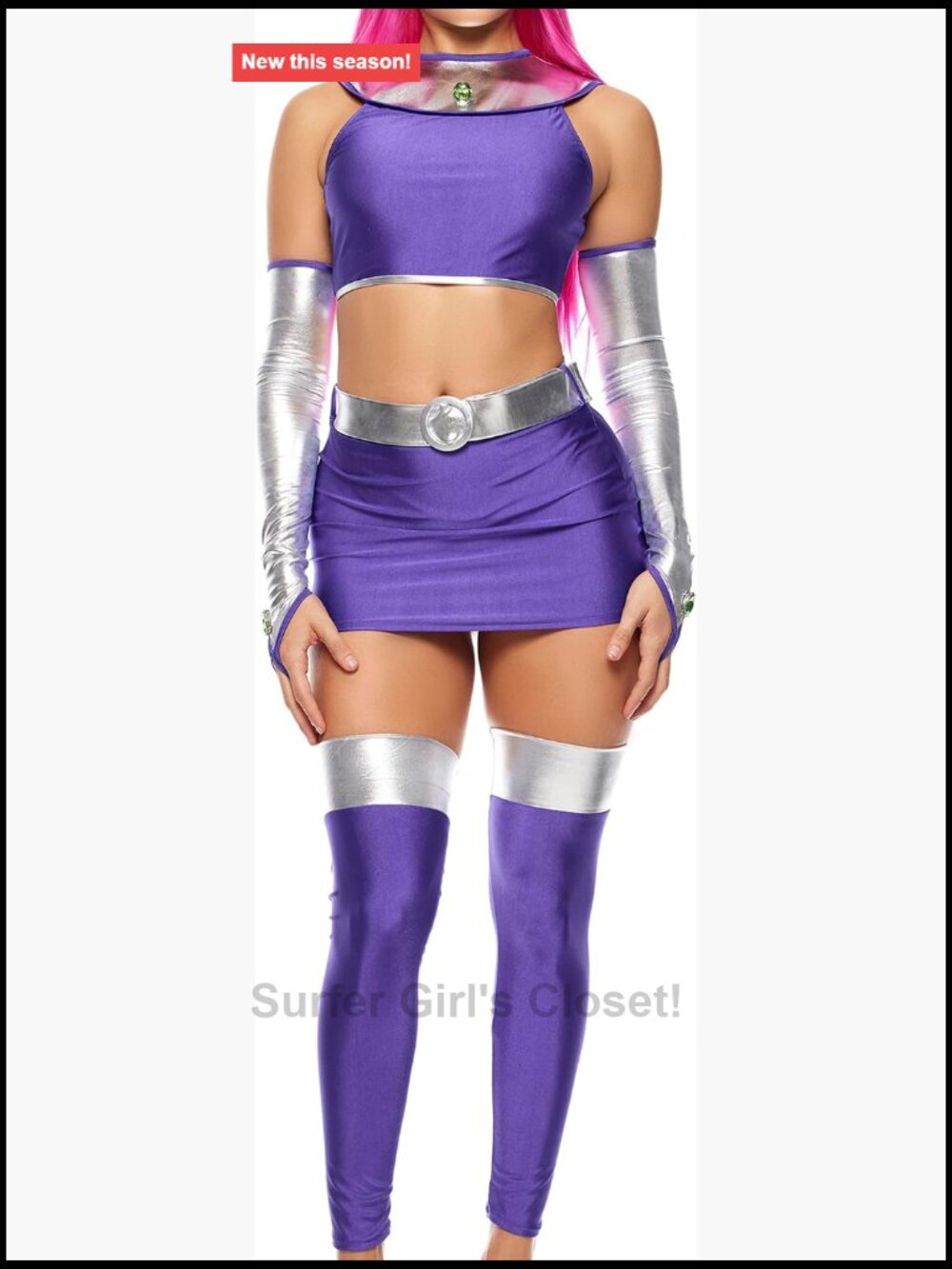 Star Princess Comic Book Character Costume Top Skirt Belt Gloves